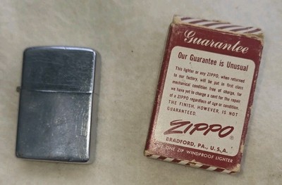 Vintage ZIPPO Lighter - 1958 Pat Pend - Nice Condition 2517191