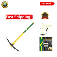 36" Fiberglass Mattock with Dual-Purpose Head for Gardening & Soil Work