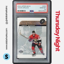 2002 UPPER DECK #443 JASON SPEZZA YOUNG GUNS ROOKIE RC PSA 10