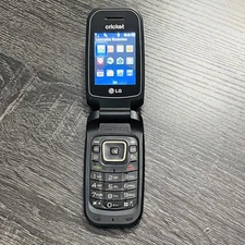 LG True B460 - Black and Gray ( Cricket ) Rare Cellular Flip Phone Works