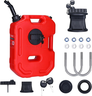 #ad 10L Portable Tank Locking Mount Car Motorcycle SUV ATV UTV 1quot; Tube $55.99