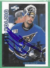 1997-98 Score Hockey *SIGNED* ~ Card#25 ~ Olaf Kolzig ~ Capitals
