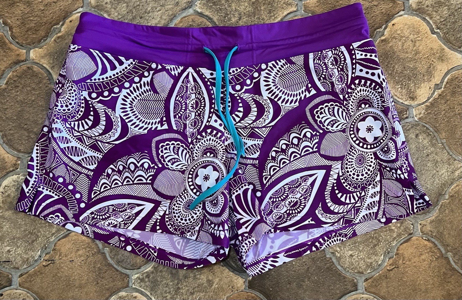 Athleta Womens Medium Purple Pattern Athletic Sho… - image 1