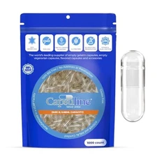 Capsuline Size 0 Empty Gelatin Capsules, Clear - 1000 Count | Gluten F