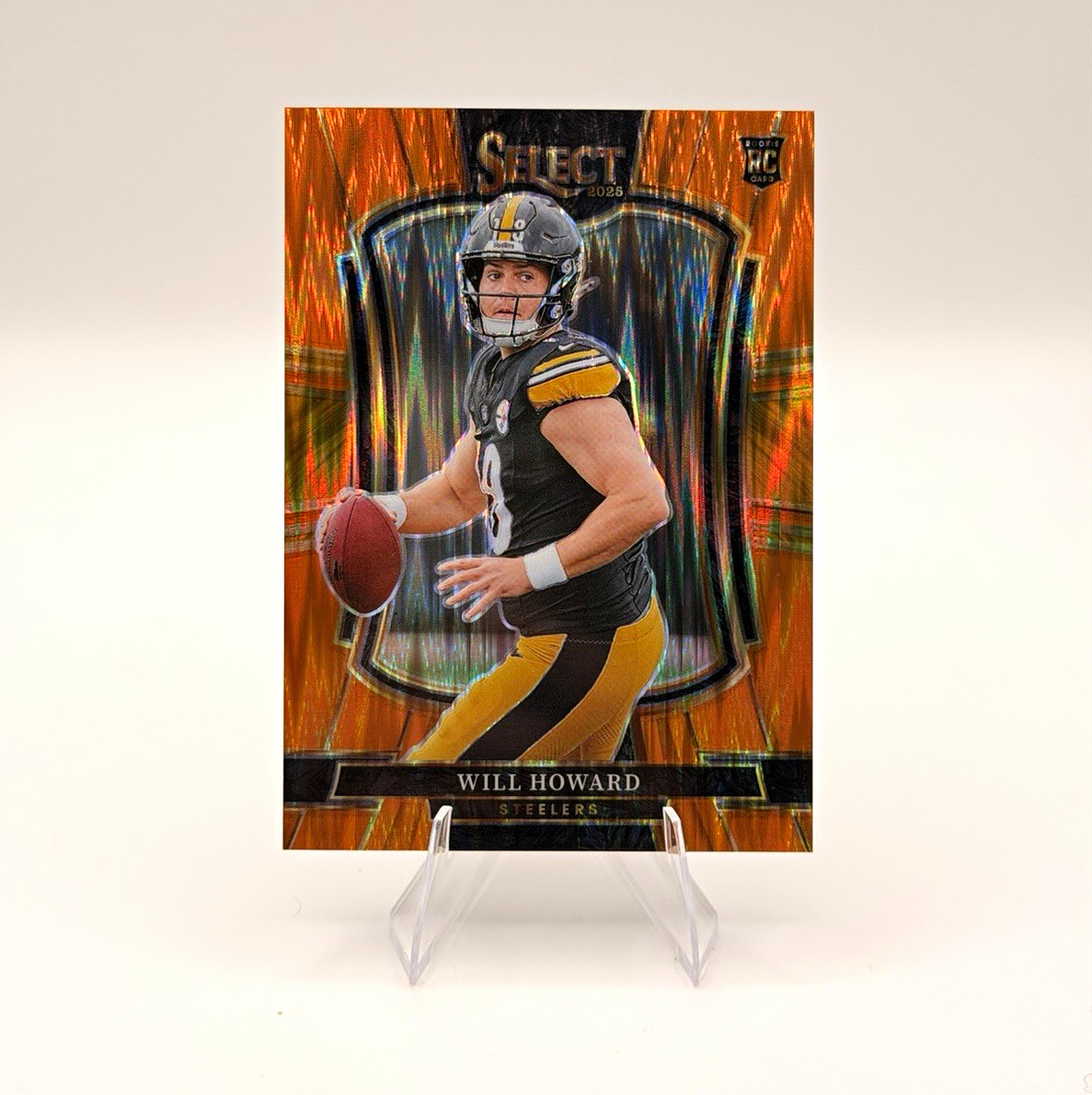Panini 2025 Select Football Will Howard Orange Shock Prizm #152 Steelers /399