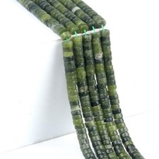 2x4mm Natural Green Southern Jade Heishi Disc Spacer Beads for Jewelry Making