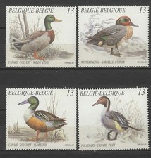 Belgique  n° YT 2332-2335 neuf** année 1989 - Canards sauvages