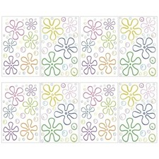 236pcsSheets Flower Bubbles Ocean Wall Decals Under The Sea 8 Colorful