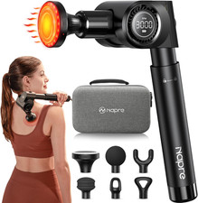 Massage Gun with Heat and Red Light Therapy,Deep Tissue Percussion Back Massager