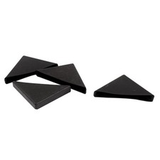 uxcell 4 Pcs Triangle Shape Glass Table Couch Corner Protector 10mm x Black