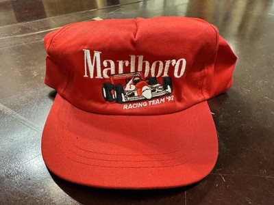 Vintage Marlboro Hat Cap Snap Back One Size Red Racing Team Mens
