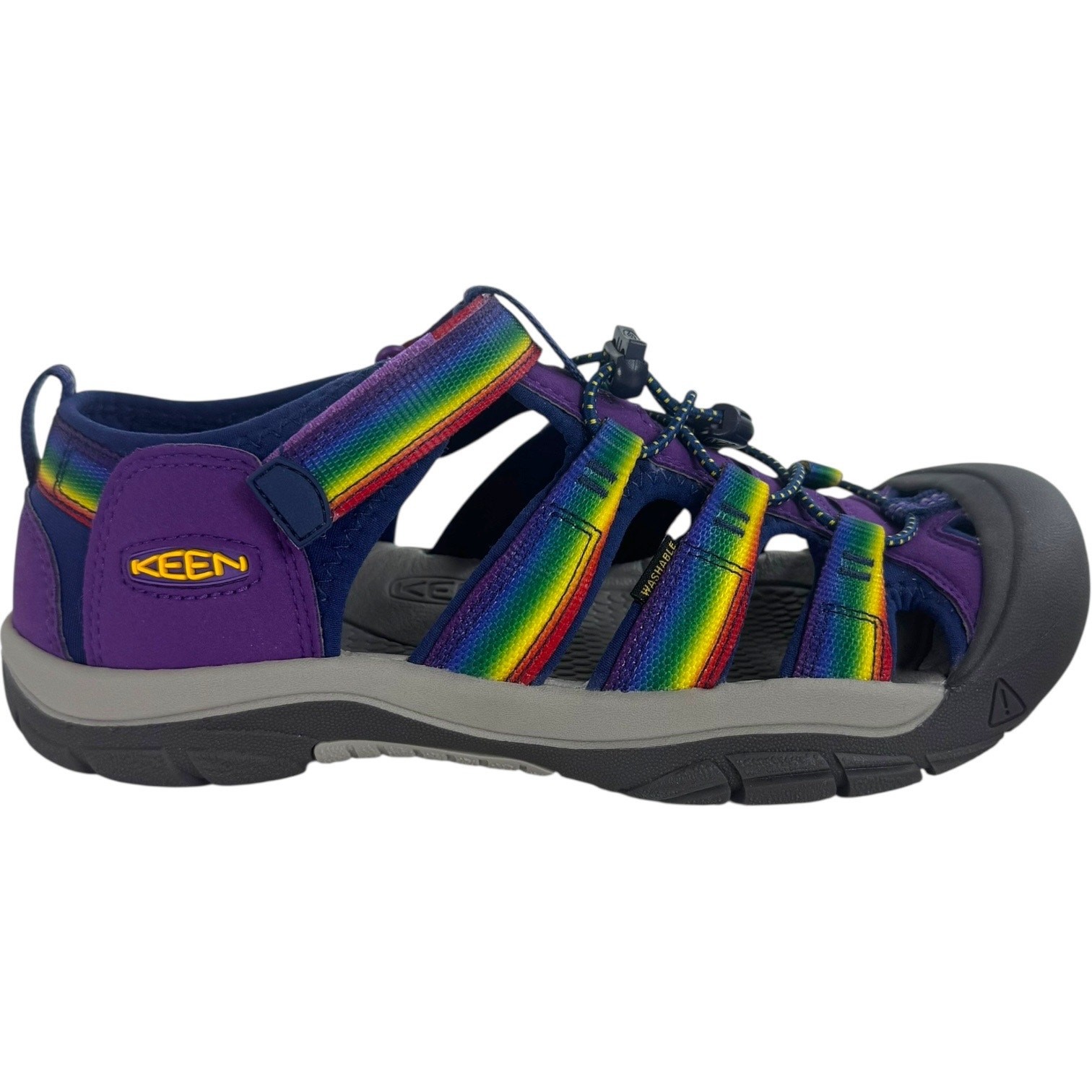 Scarpa sandalo Keen Newport H2 viola arcobaleno comfort acqua giovane taglia 7 NUOVA CON SCATOLA