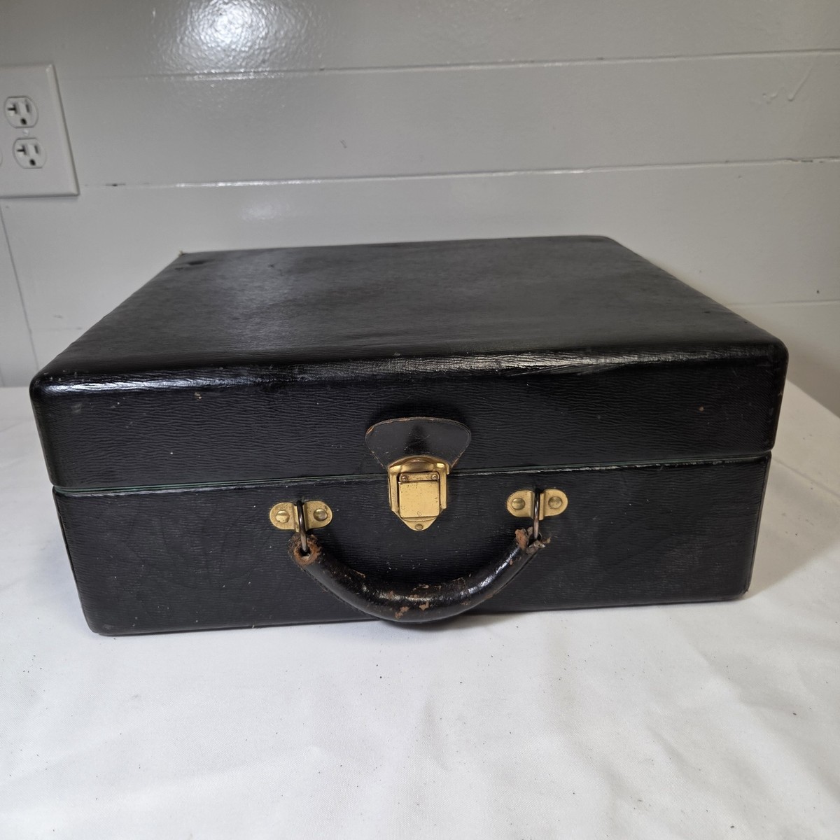 Vtg 1920s Portable Victrola Phonograph Suitcase Manual Crank Rare
