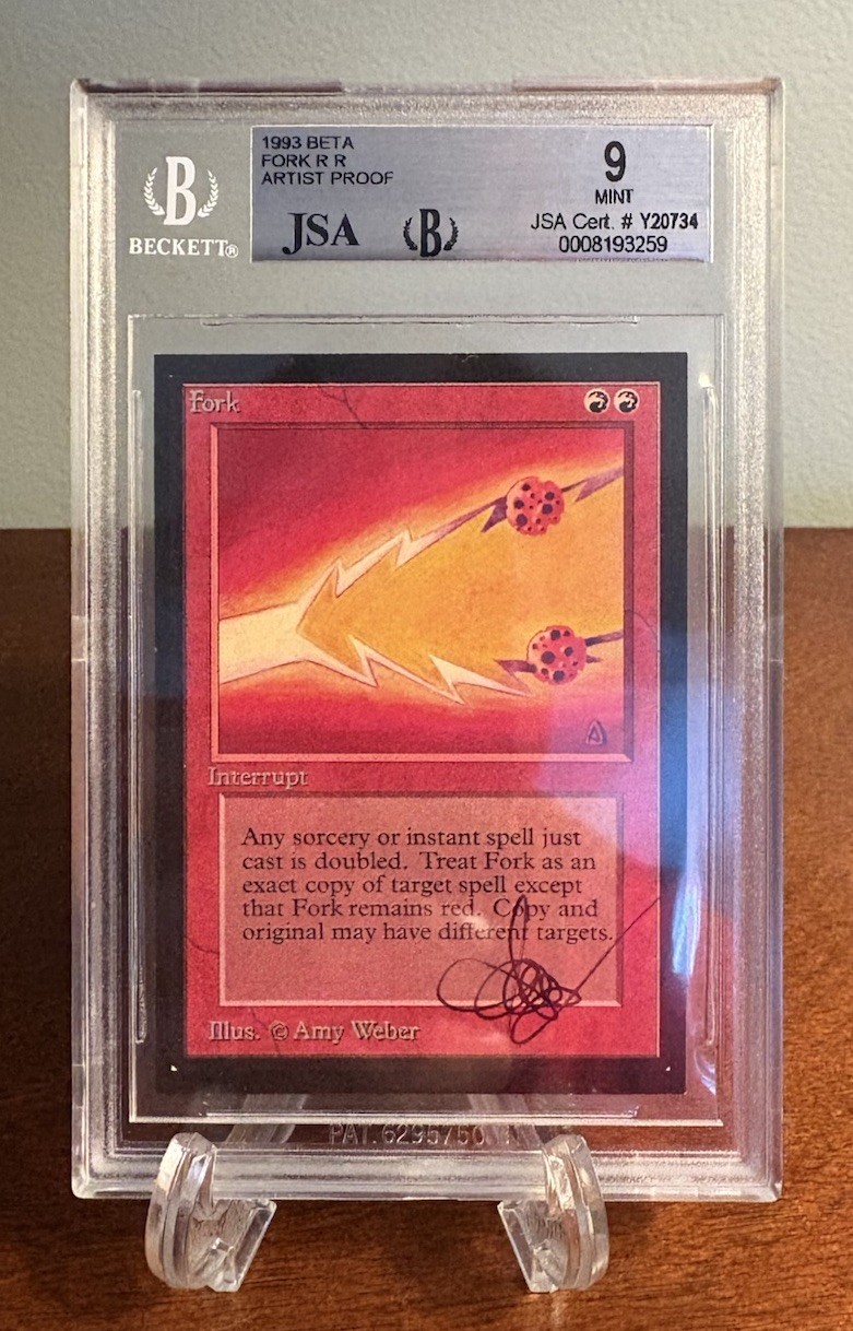 MTG Fork Signed Alpha Beta Artist Proof Amy Weber AP Magic The Gathering NM