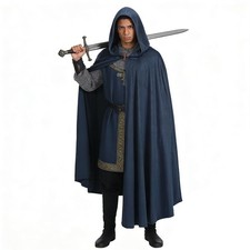 Renaissance Cloak for Men Women,Adult Renaissance Hooded Cape,Medieval Cloak,...