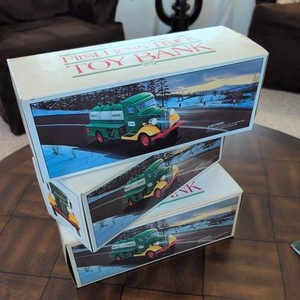 Lot of 3 - 1985 The First Hess Truck Toy Bank