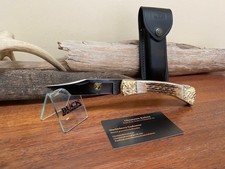 Buck Knife 110 - (1986/2005)  Ghostown Reblade, BOS S30V AG Blade, Brn Jig Bone