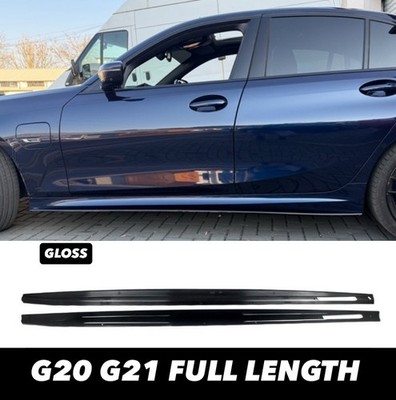 BMW 3 SERIES G20 G21 FULL SIDE SKIRT EXTENSION LIP PERFORMANCE GLOSS BLACK STM