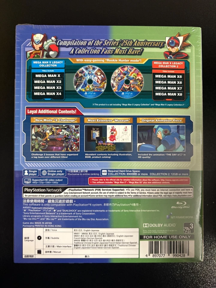 Mega Man X: Legacy Collection 1 + 2 (PS4,2017) Asia Box Version NEW SEALED - Image 2 of 4