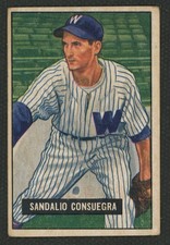 1951 Bowman #96 Sandy Consuegra xxx Washington Senators  ~ VG/EX
