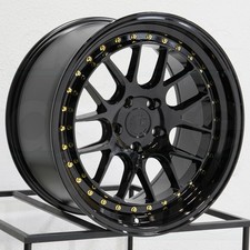 18x8.5 Aodhan DS06 DS6 5x114.3 35 Gloss Black Wheels Rims Set(4) 73.1