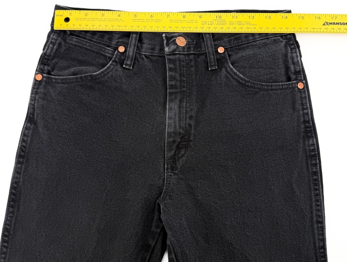 Wrangler Jeans Mens 30 Black Cowboy Cut Slim Straight Western