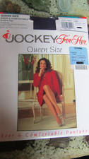 JOCKEY Vintage MYSTIC PURPLE Nylon PANTYHOSE- Size QUEEN - 4'8" to 5'4" - 1990's