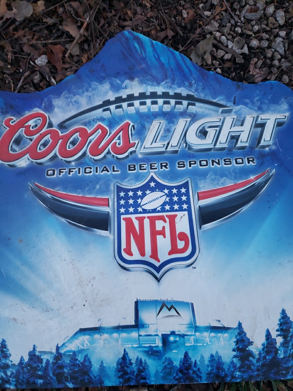 Coors Lite Official NFL Beer Sponsor Metal Advertising Sign