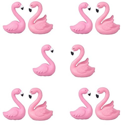10pcs Mini Flamingo Miniature Figurines Cute Flamingo Cake Decorations Easter Cu