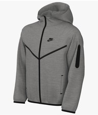 Nike Sportswear Tech Fleece Big Kids'  X small Full-Zip Hoodie Grey/Black