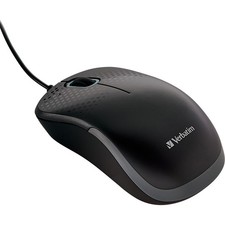 Verbatim Silent Corded Optical Mouse - Black 99790 3 