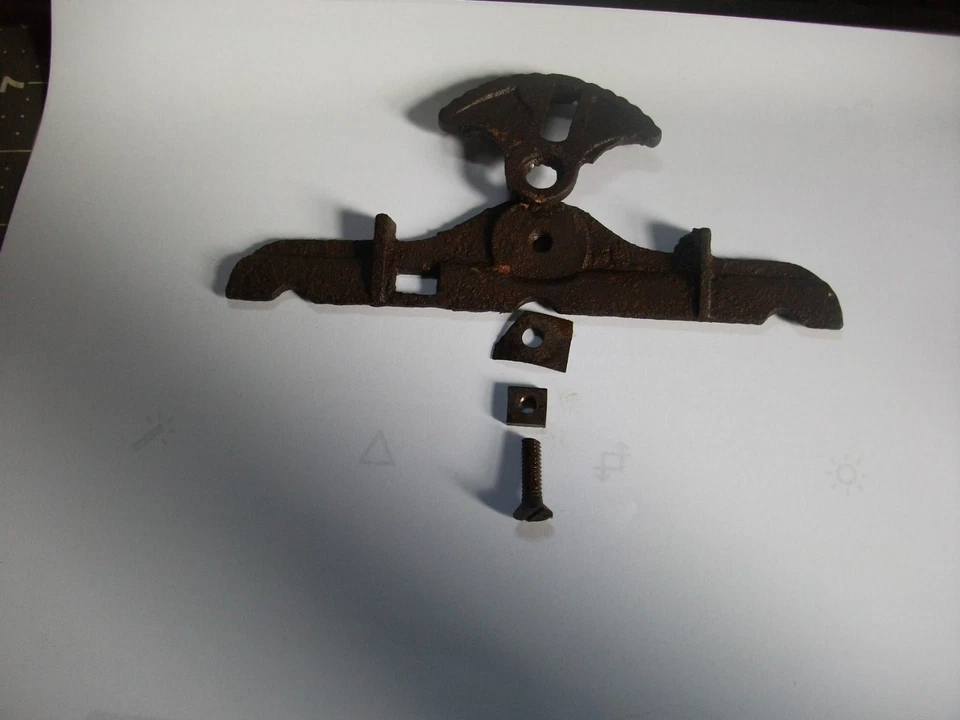 Brazo de ajuste de ventilación de calor de colección ornamentado-victoriano-fundido-hierro fundido-registro para piezas/restos Foto 4 de 4