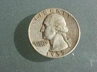 1957 Washington Quarter 90% Silver US Coin 25 cents Sharp looking