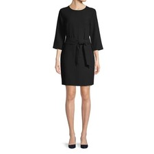 Vince Camuto Black Crepe Fit And Flare Dress Size Ten