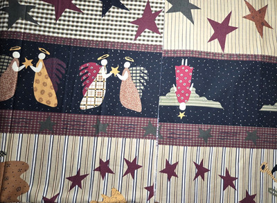 VTG 1995 Moda Fabric Primitive Angels Country Colors Linda Brannock Jan Patek