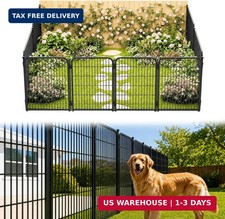 No Dig Decorative Garden Fence, 40"H x 17.48'L Dog Barrier Outdoor for Yard