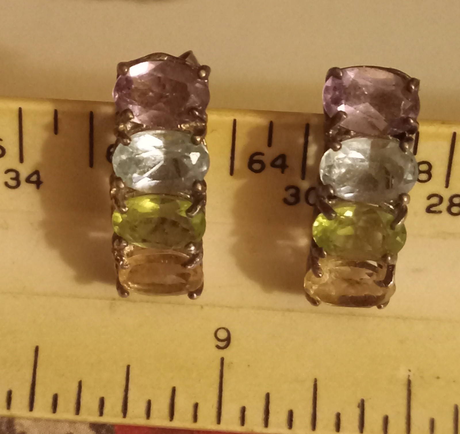 Sterling Silver Multicolor Lab Created Sapphire D… - image 10