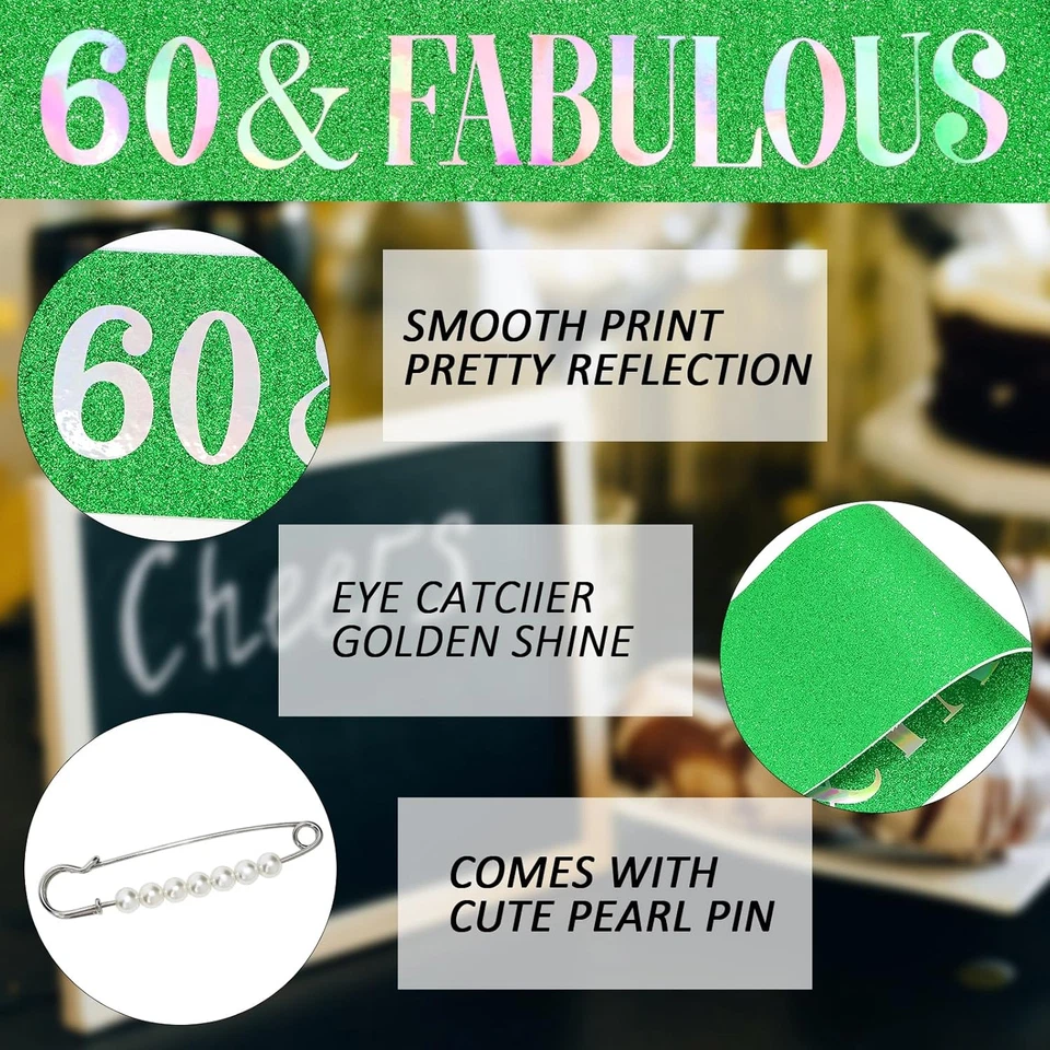 Conjunto de faja y corona de 60 cumpleaños para mujer, 60 cumpleaños, Foto 3 de 4