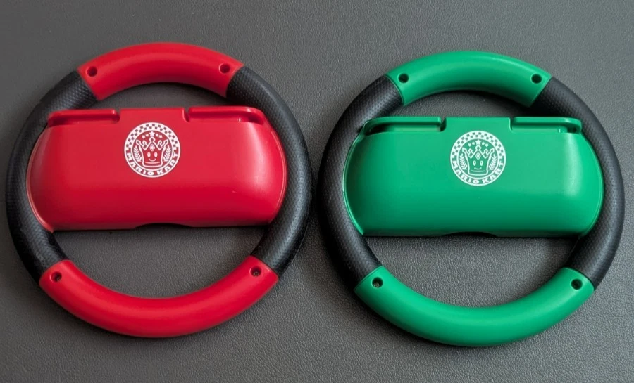 2 Hori Mario Kart 8 Deluxe Mario/Luigi Steering Wheel Nintendo Switch Joy-Con - Image 2 of 4