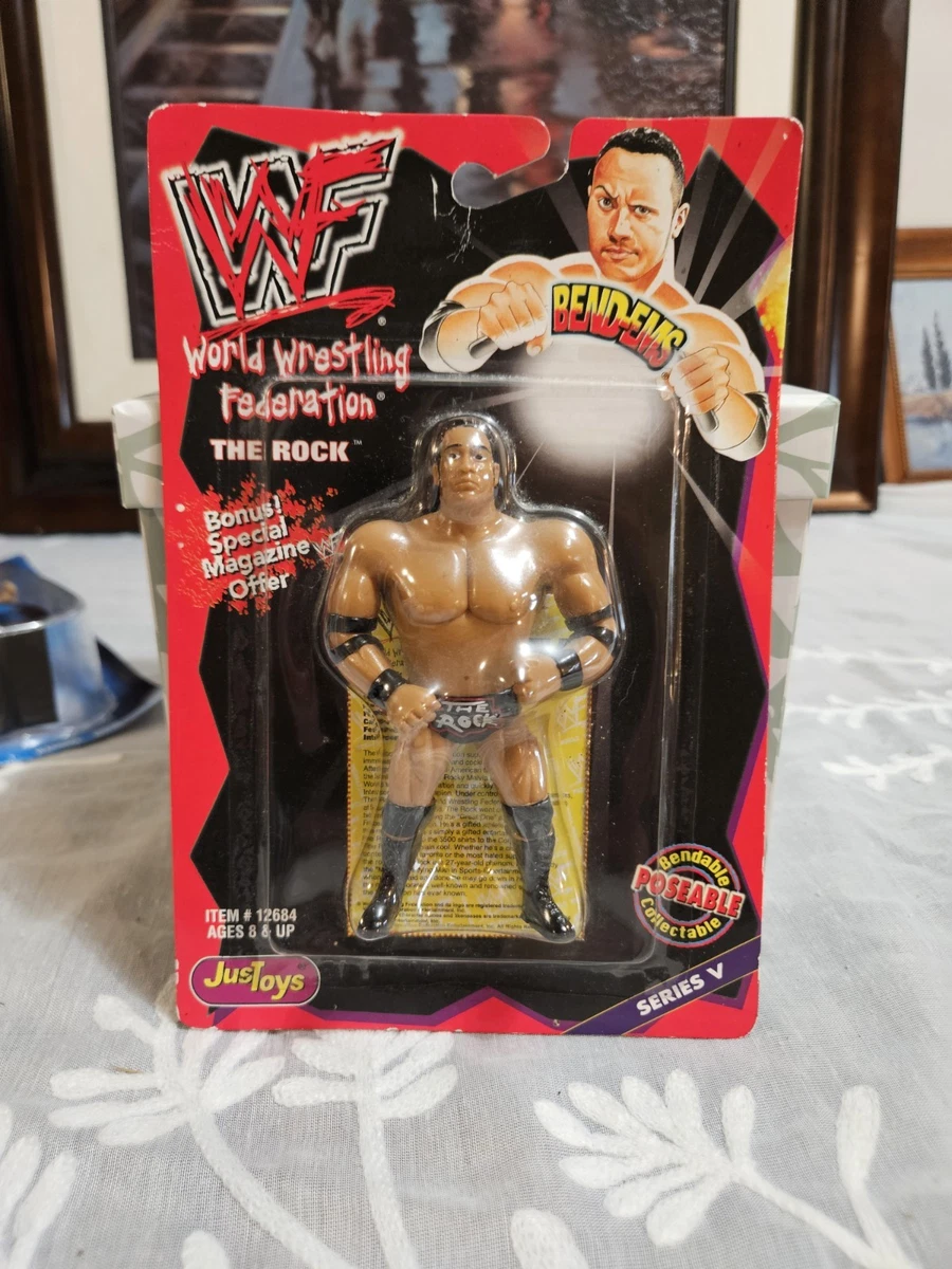 WWF ザ・ロック フィギュア 約15cm チャンピオンベルト付き The Rock