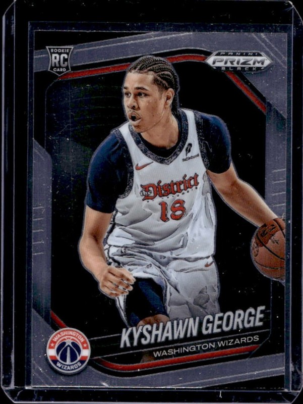 2024-25 Panini Prizm Black Kyshawn George RC Rookie #217 Wizards
