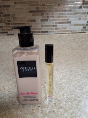 Victoria's Secret Love Me More Fragrance Lotion 8.4oz And Roller Ball Perfume