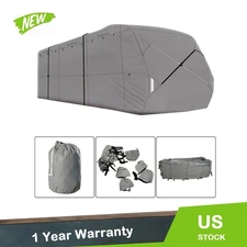 For 22'-24' Camper Travel Trailer RV Cover Upgraded 4-Ply Waterproof Breathable