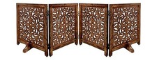 Lightnpro 4-Panel Wooden Dog Gate   72 Inch Extra-Wide Foldable Freestandi