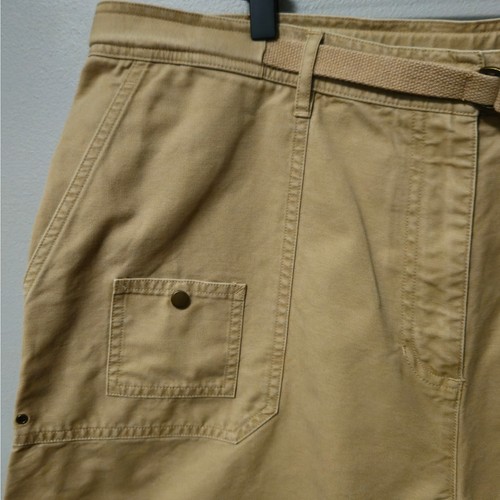 Vintage Ralph Lauren Shorts Damen 18W khaki Baumwolle Gürtel hoher Bund Y2K Arbeitskleidung - Bild 2 von 12