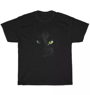 Black Cat Face Kitten Pet Animal Lover Owner Casua T-Shirt Unisex Funny Tee Gift