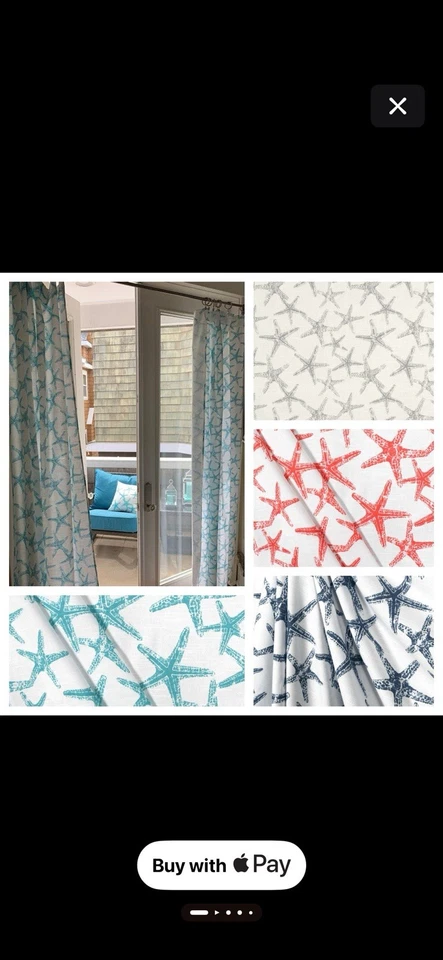 Panel cortina estrella de mar Foto 3 de 3