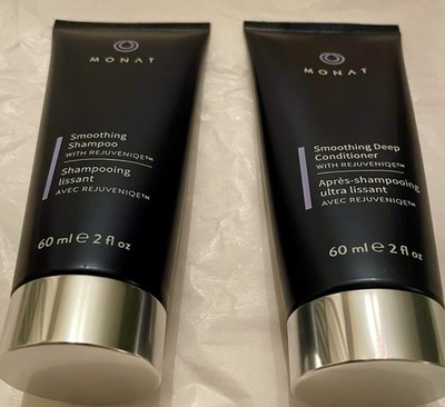Monat Smoothing Shampoo And Conditioner Set With  REJUVENIQE Free Gifts In Photo