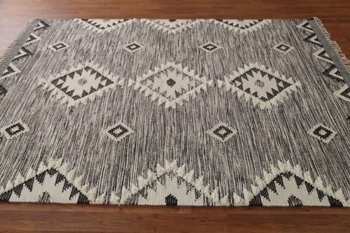 Southwestern Durrie Kilim Tribal Area Rug 5x8 Hand-woven Wool - Picture 6 of 11