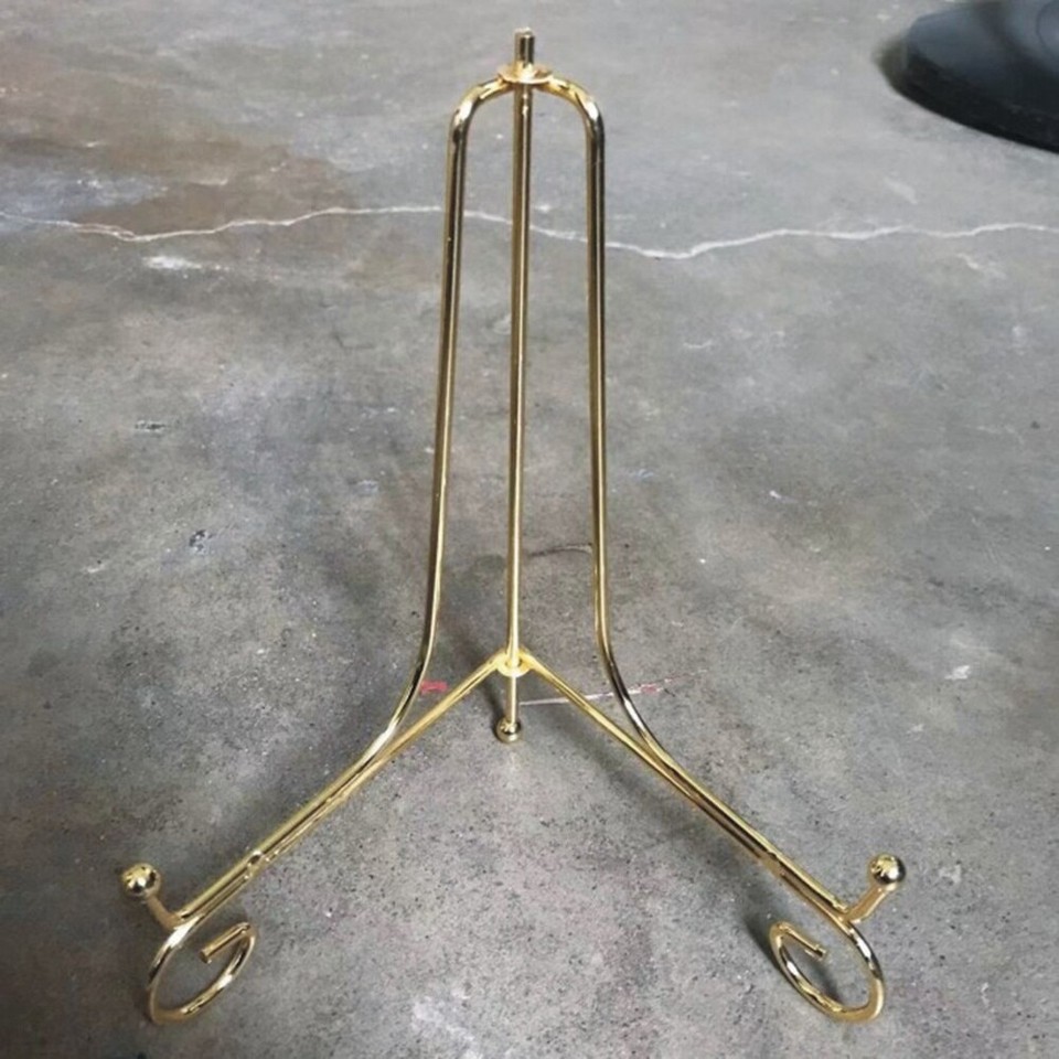 Gold Display Stand Craft Bracket Book Holder Photo Pedestal Bowl Dish